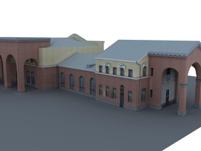 demiryolu-istasyonu mimarlık bina Kartal oyun göstergesi ev endüstriyel kolodinski model orel demiryolu tren Rusya Rus istasyonu yapısı 3d print model - Mito3D