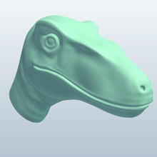 raptorhead v3 raptor head dinosaurs printable lowpoly 3d print model - Mito3D