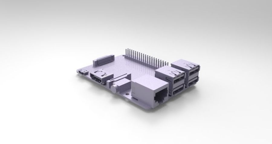 raspberry pi de circuit composante ordinateur électronique l'électronique modèle nabeel7 rasberry la framboise 3D print model - Mito3D