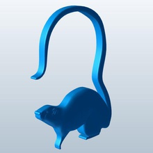 rat v2 sıçan kapı tokmağı askı yenilik yazdırılabilir lowpoly 3d print model - Mito3D