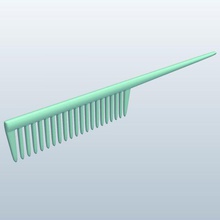 rattailcomb v1 rat tail comb personal care printable lowpoly 3d print model - Mito3D