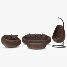 móveis de vime kiwi 3d arquitetura poltrona artyustudio cadeira contemporânea berço almofada elementos exterior mobiliário suspensão modelo moderno ao ar livre definir sofá tabela terraço vray quintal 3d print model - Mito3D