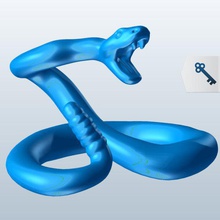 la serpiente de cascabel lanzándose hacia adelante strike v1 trabajo a cuerda huelga los animales imprimible lowpoly 3d print model - Mito3D