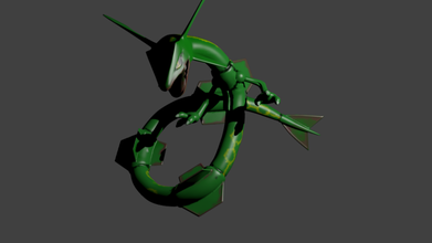pokemon rayquaza des personnages 3d print model - Mito3D