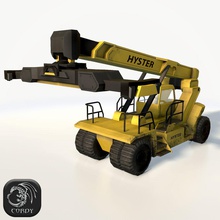 reach stacker hyster 3ds cargo container cordy fbx game heavy industrial loader lower machine max model obj poly port ready vehicle 3d print model - Mito3D