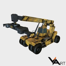 reach stacker low poly 3ds cargo container fbx game heavy industrial loader lower machine max model obj old port ready rusted vartanyan vehicle 3d print model - Mito3D