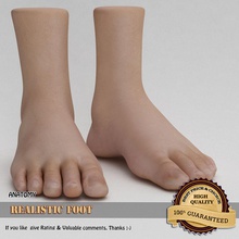 realistic foot anatomy ankle arm athletic bare body caucasian character female fingure guys heel human male man medical model nail parts sahasrad sole thumb toe 3d print model - Mito3D