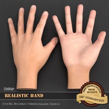 realista mão anatomia braço o corpo personagem fingure humanos modelo unhas sahasrad 3d print model - Mito3D