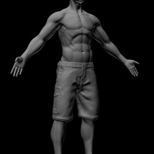 realistico corpo maschile l'anatomia atletico ragazzo carattere occhio faccia piedi ragazzi mano testa umana maschio uomo modello muscolare nudo persone realistici breve zhenya85 3d print model - Mito3D