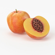realistico pesca ritagliare deserto cibo fresco frutta di halloween modello nettarine nicemodels peach fotorealistiche vero realistici fetta pomodoro verdure 3d print model - Mito3D