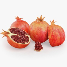 realistico di melograno ritagliare cibo fresco frutta goodproducts salute succo succosa modello natura parti fotorealistiche la pianta vero realistici red fetta verdure 3d print model - Mito3D