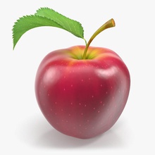 pomme rouge 2 apple le dessert les aliments de fruits modèle ms dessi légumes 3d print model - Mito3D