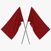 bandiera rossa 3d molier 3ds banner il panno la pennone flagstaff arredamento generico internazionale etichettato marcatore max modello fotorealistico realistici red segno sport stick simbolo obiettivi vray vento 3d print model - Mito3D