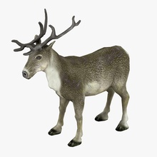 reindeer animated animal antlers beast buck christmas deer doe forest hoofs kvakling lowpoly mammal model moose nature pelt santa skin sled xmas 3d print model - Mito3D