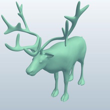 reindeer v3 animals printable lowpoly 3d print model - Mito3D