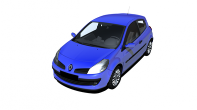renault clio de carro do veículo veículos 3d print model - Mito3D