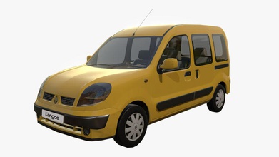 renault kangoo lowpoly 2000'li yıllarda araba kapı yük oyun ağır iç lyoshko minivan model modern yolcu pbr dört hazır sedan ulaşım van araç vagon 3d print model - Mito3D