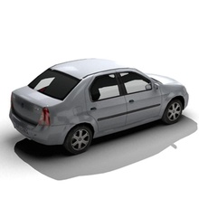 renault logan Auto dacia dmk76 Spiel niedrigere poly - Limousine Fahrzeug 3d print model - Mito3D