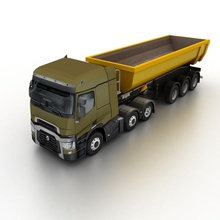 renault t-series tipper 2014 2015 car cargo city heavy industrial long lorry lower lowpoly model poly ready real semi series t taurus x tractor traffic trailer transport truck vehicle 3d print model - Mito3D