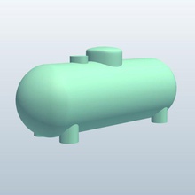 residentialpropanetank v1 propane tank containers printable lowpoly 3d print model - Mito3D