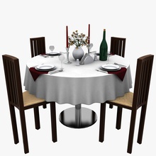 restoran masa mimarlık sandalye yemek gıda mobilyalar mobilya model sahne spymaster1083 tablo 3d print model - Mito3D