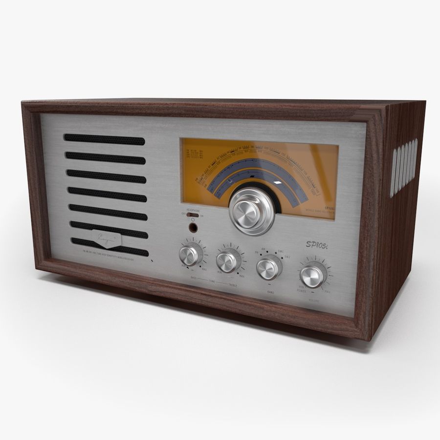 retro-radio 60 70 80 alten Antike audio classic - Elektronik Ausrüstung Modell nicemodels alt radio reel retro sound jahrgang 3D print model - Mito3D