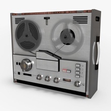 retro reel cassettes audio 60 70 80 antique l'audio classique de l'électronique l'équipement modèle nicemodels vieux enregistreur la bobine rétro son les studios bande des pistes vintage 3d print model - Mito3D