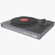 retro turntable 2 3d molier audio deck disc disco disk dj electronic electronics equipment international model music old player playing record sound table tracks vintage vinyl vray 3d print model - Mito3D