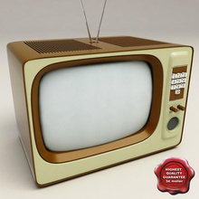 retro tv 3d molier 3ds 50s 60s 70s 80s analog antique c4d classic display early electronics fashion lwo max mb metal model old plastic styled television video vray 3d print model - Mito3D