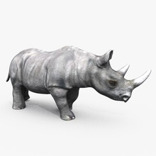 rhino áfrica animal herbívoro de los mamíferos michaeltaylor3d modelo el rinoceronte zoológico 3d print model - Mito3D