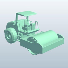 rideon single drum compactor roller v1 tools equipment printable lowpoly 3d print model - Mito3D