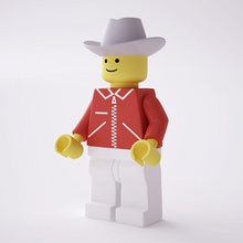 hileli lego minifigure Görünümüdür karakter fig şekil heykelcik mali222 adam max mini minifig model n insanlar rig oyuncak V-ray'in 3d print model - Mito3D