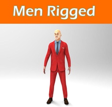 rigged man handsome guy animated body business businessman character comic film funny game guys high human model mouch001 nice office people quality rig thin toon worker 3d print model - Mito3D