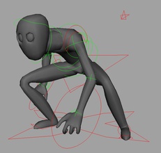 rig animation basic character controller easy film geranbronn human maya model student 3d print model - Mito3D