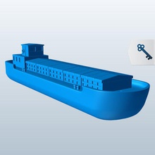 rio de balsa v1 o barcaça navios seacraft printable lowpoly enviado 3d print model - Mito3D