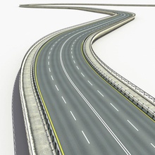 roads 3d 3ds architecture asphalt car city collection elements freeway graphics highway max model motorway overpass pavement race road set sidewalk tracks transport urban us vehicle vray 3d print model - Mito3D