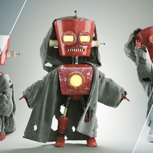 robô android dos desenhos animados o personagem cop cyborg ciborgues a máquina mecânico militar modelo piloto pis88 polícia robocop robótica ciência terminator 3d print model - Mito3D