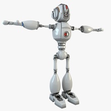 robot 3d 3dcartoonist 3ds android bot character cyber droid fantastic fantasy fi future human max mech model realistic rig robotic sci science toy vray 3d print model - Mito3D