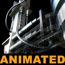 braço de robô atualizado animado animação bluegreen exibição eletrônica fábrica industrial a máquina mecânico modelo o motor abridor robótica tela limpe 3d print model - Mito3D