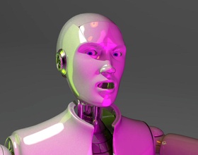 robot humanoid - completely rigged 3d android automaton character cool cyborg droid electronic fantasy fi human isabarbarisi machine male model rig sci 3d print model - Mito3D