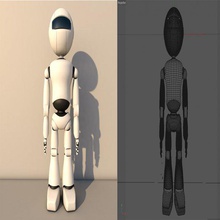 robot mini characters 3d print model - Mito3D