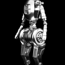 robot model 3dcottage alien anatomy character fi metalic modern people si 3d print model - Mito3D