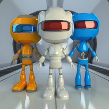 los robots de carácter 3d 3dcartoonist extranjero dibujos animados cómic cyborg droid la fantasía futuro humanos máquina hombre modelo nasa el robot robótica sci fi espacio 3d print model - Mito3D
