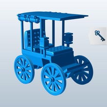 rockaway carriage v1 transportation printable lowpoly 3d print model - Mito3D