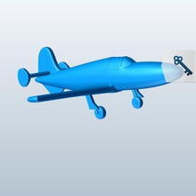 rocketpowered fighter aircraft v1 rocket powered plane printable lowpoly 3d print model - Mito3D
