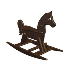 rocking horse v1 Pferd - Spielzeug bedruckbar ist lowpoly 3d print model - Mito3D