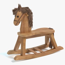 rocking horse abramsdesign baby child christmas furnished furnishings furniture kid model nursery pony rock room seat toy wood wooden 3d print model - Mito3D