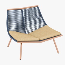 roda laze lounge chair basket cord corde deck deckchair design filament furnishings furniture garden lazes luxury model modern outdoor pillow rampadesign seat wicker 3d print model - Mito3D