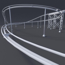 roller coaster 4 attività per il divertimento architettura elementi di animazione attrezzature divertente tempo libero modello parcheggio ricreative rhirtz in sella le montagne russe i rulli struttura tema 3d print model - Mito3D