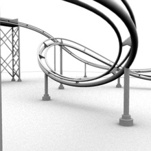 Achterbahn Aktivität Unterhaltung Architektur entertaiment - Ausrüstung Spaß Freizeit Modell Parkplatz rhirtz Reiten Rollen Struktur Thema 3d print model - Mito3D